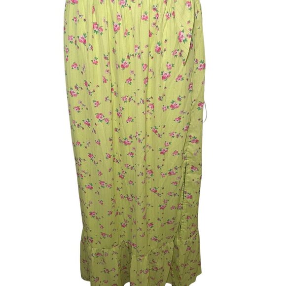 WAYF Lemon Ditsy Darlin One Shoulder Maxi Dress NWT Size M - Picture 2 of 7